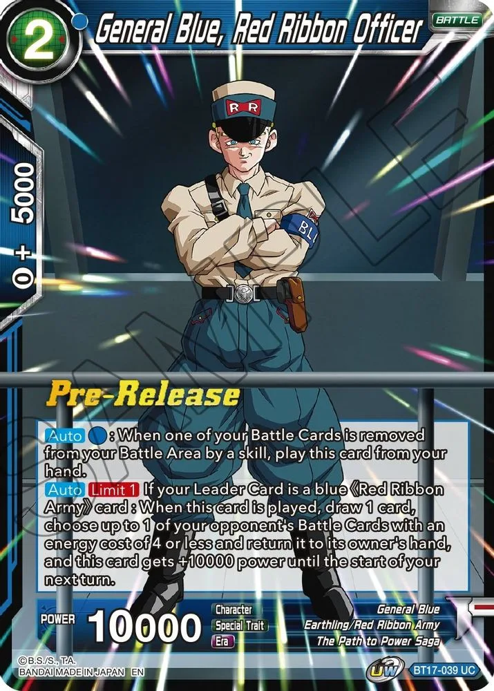 General Blue, Red Ribbon Officer (Pre-Release)