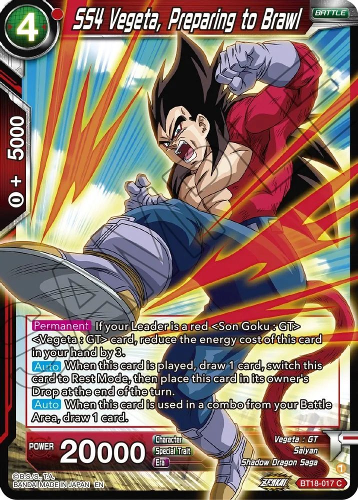 SS4 Vegeta, Preparing to Brawl