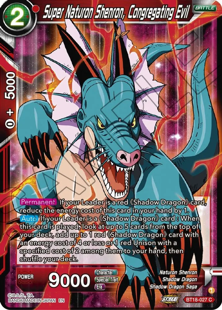 Super Naturon Shenron, Congregating Evil
