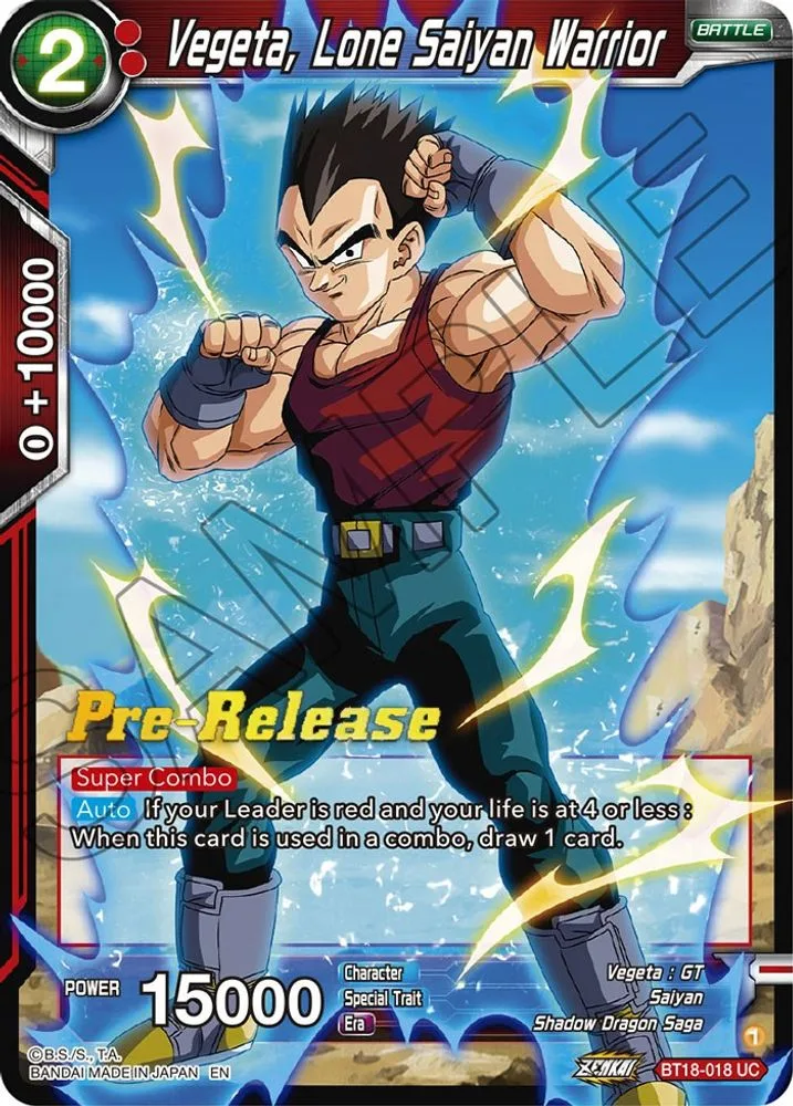 Vegeta, Lone Saiyan Warrior (Pre-Release)