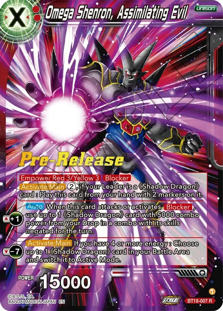 Omega Shenron, Assimilating Evil (Pre-Release)