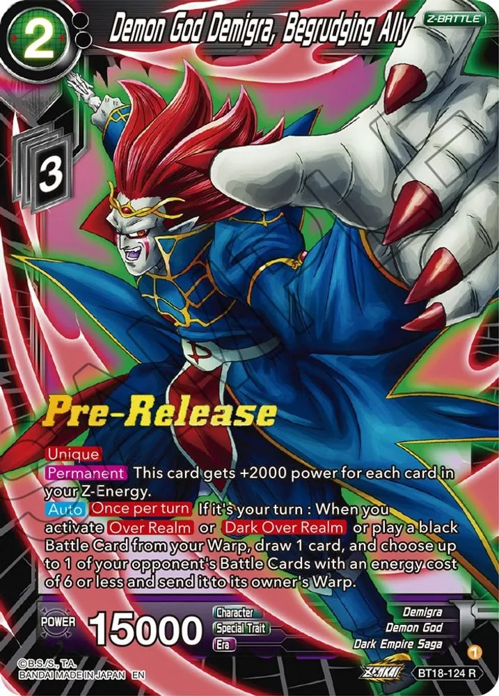 Demon God Demigra, Begrudging Ally (Pre-Release)