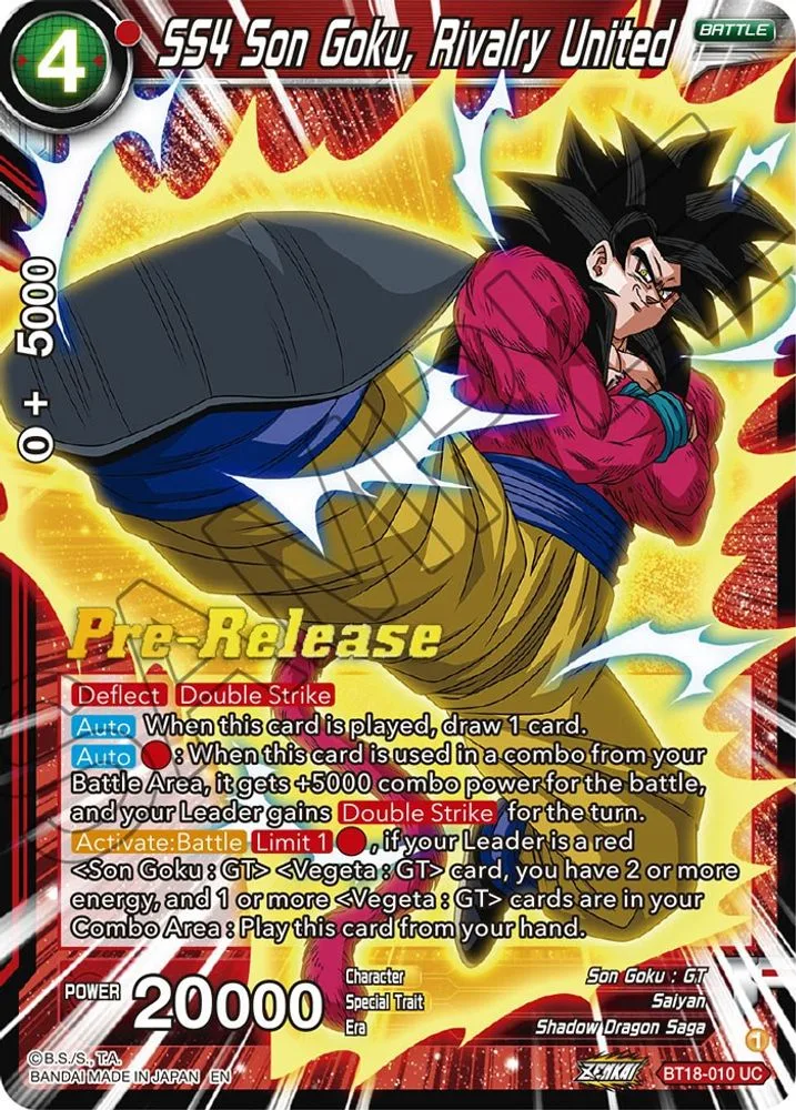 SS4 Son Goku, Rivalry United (Pre-Release)
