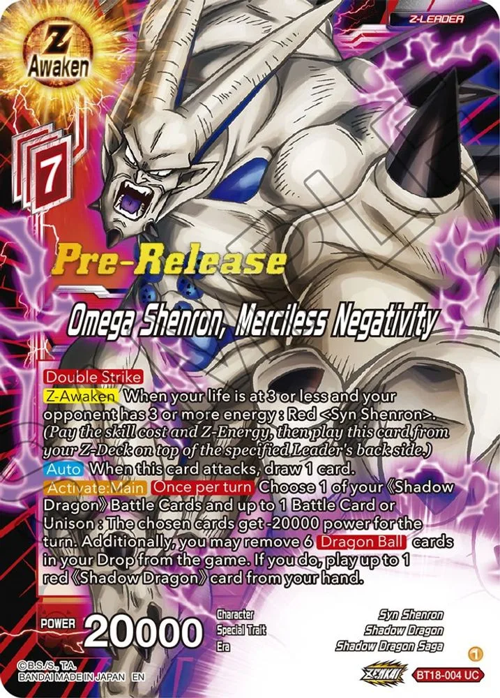 Omega Shenron, Merciless Negativity (Pre-Release)