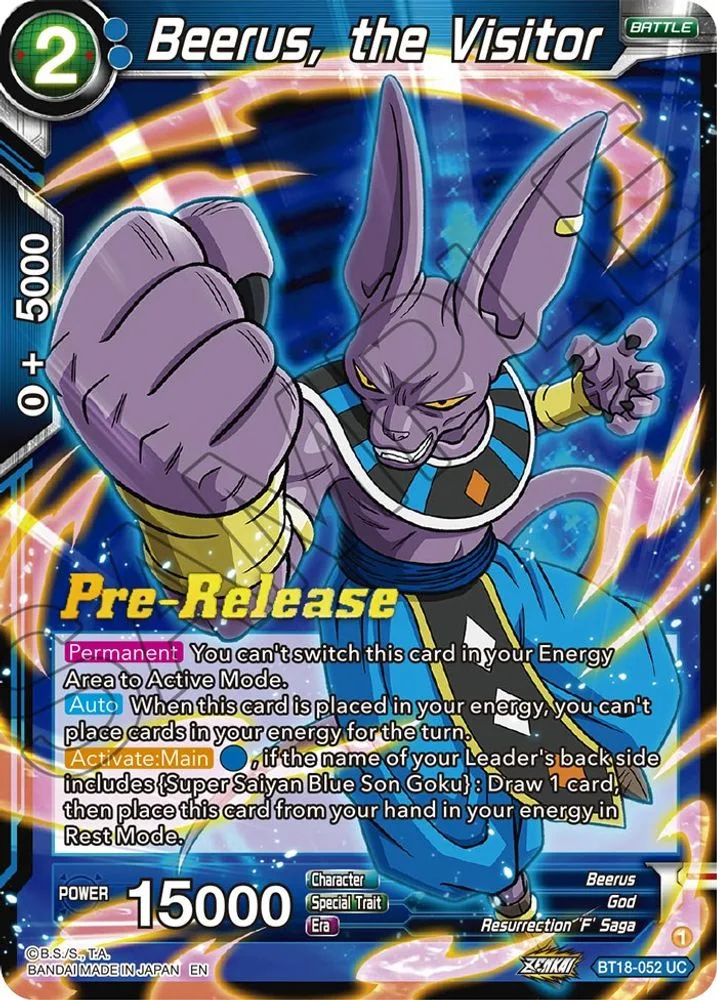 Beerus, the Visitor (Pre-Release)