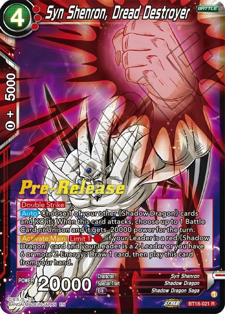 Syn Shenron, Dread Destroyer (Pre-Release)