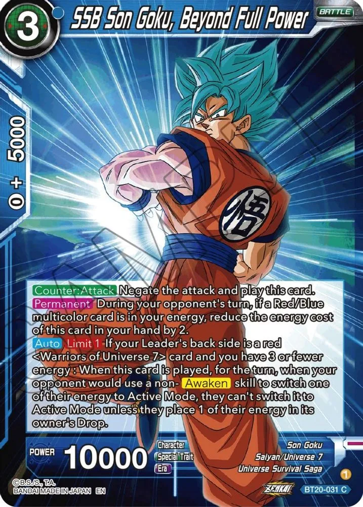 SSB Son Goku, Beyond Full Power