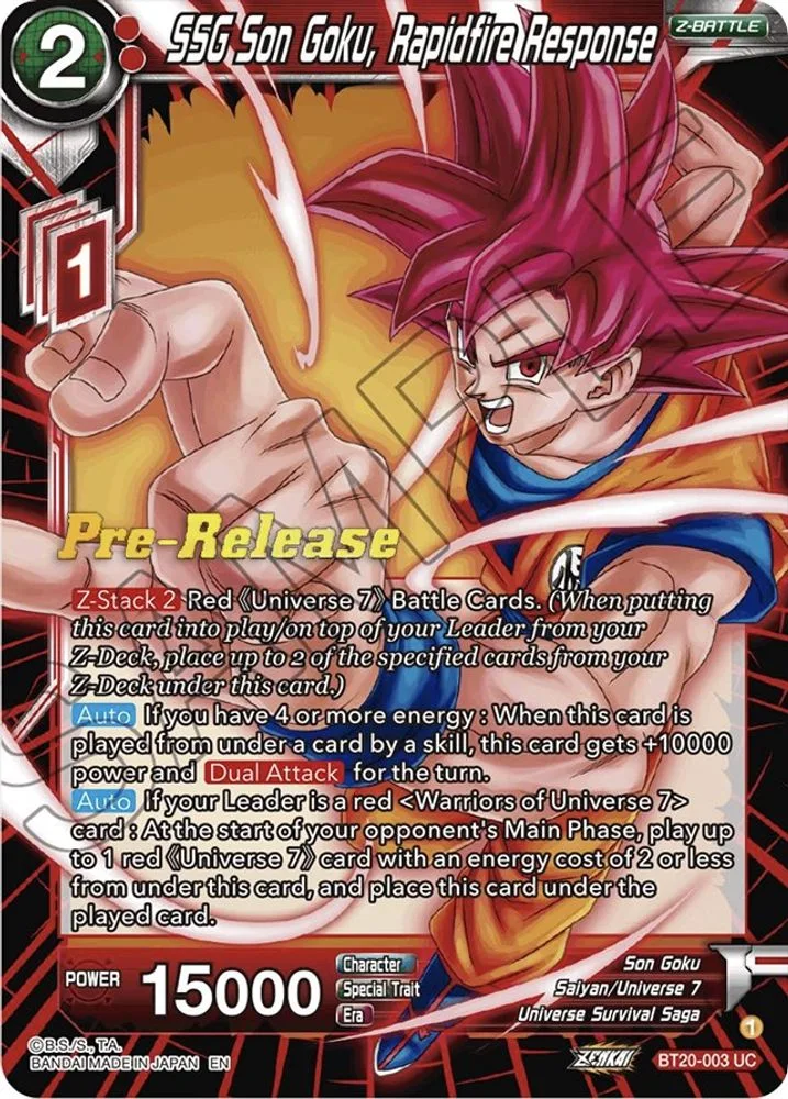 SSG Son Goku, Rapidfire Response (Pre-Release)