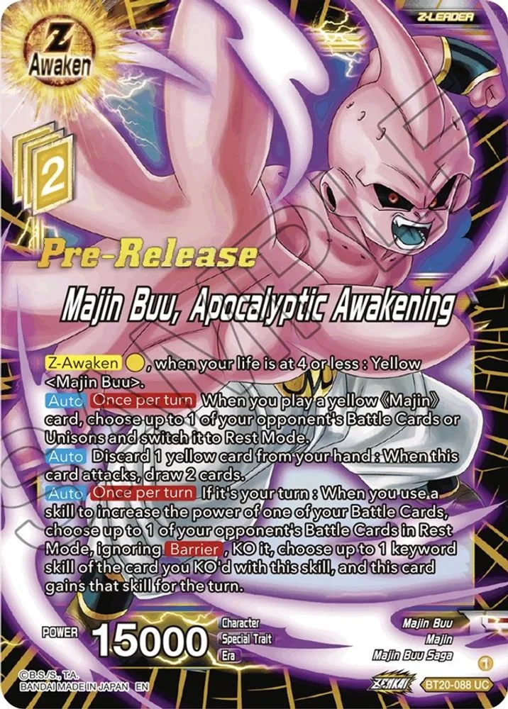 Majin Buu, Apocalyptic Awakening (Pre-Release)