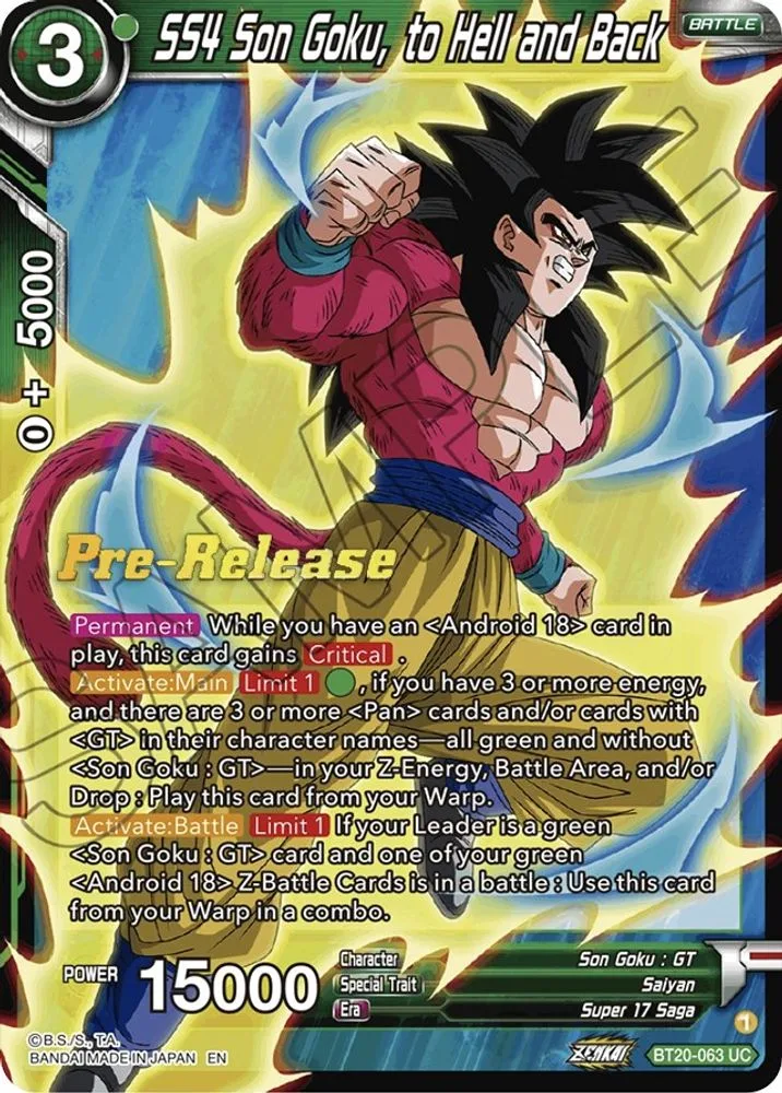 SS4 Son Goku, to Hell and Back (Pre-Release)