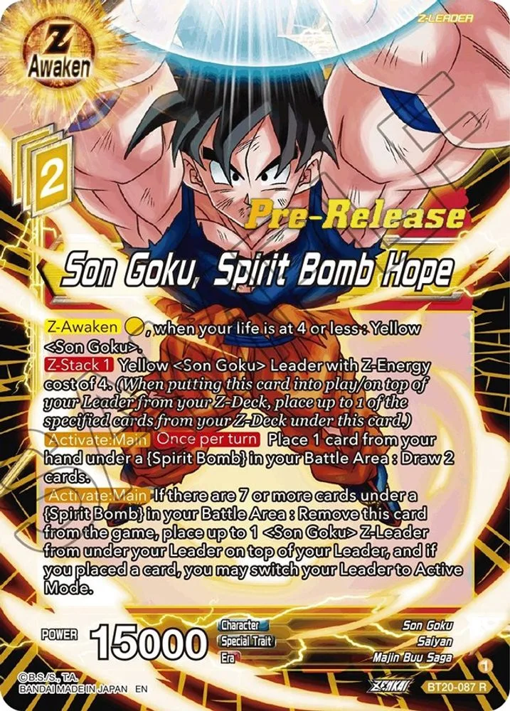 Son Goku, Spirit Bomb Hope (Pre-Release)