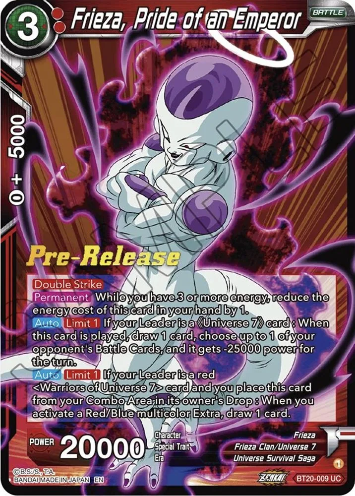 Frieza, Pride of an Emperor (Pre-Release)