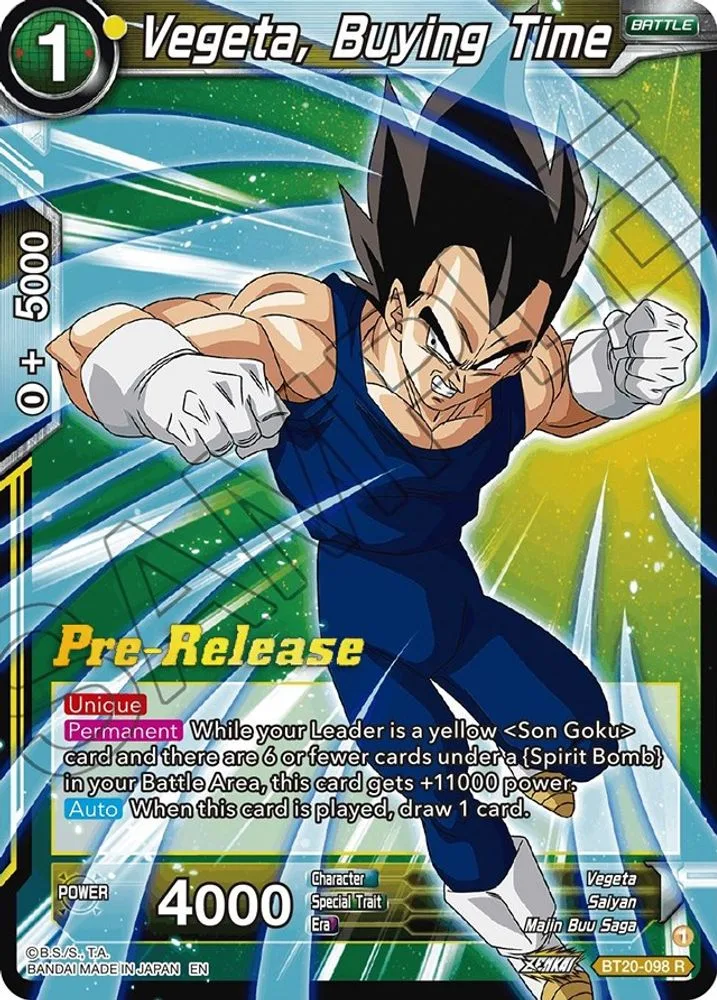 Vegeta, Buying Time (Pre-Release)