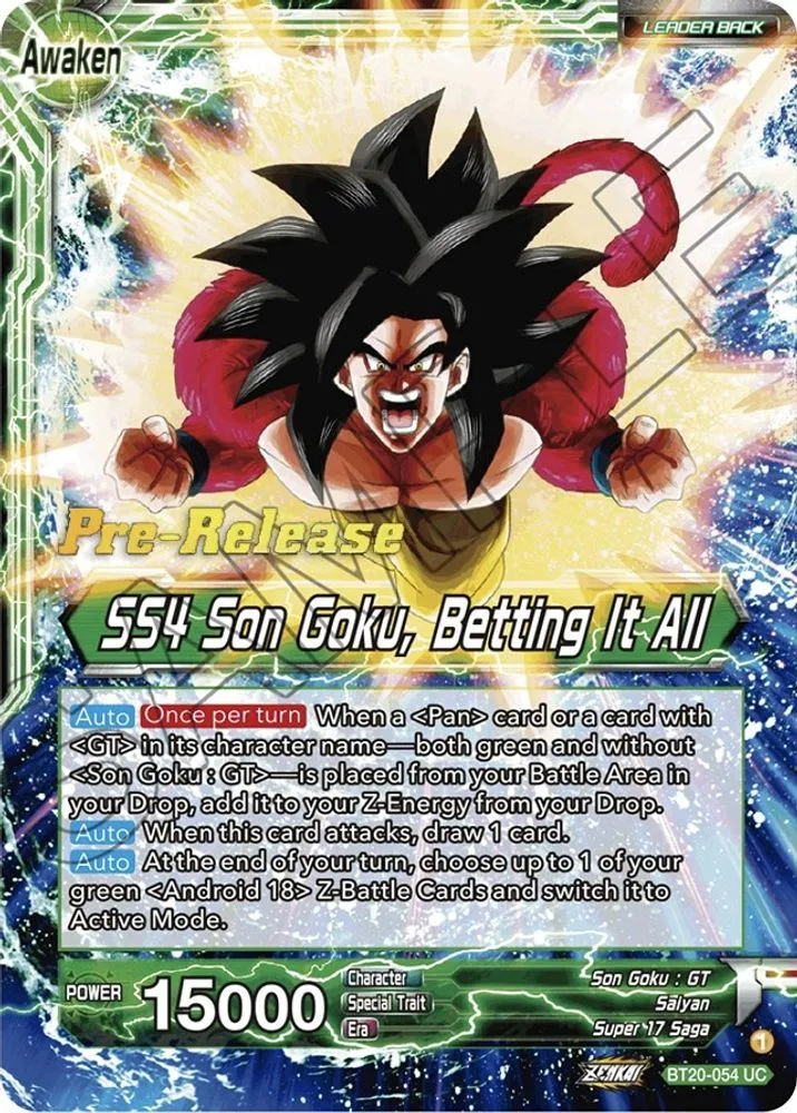 Son Goku // SS4 Son Goku, Betting It All (Pre-Release)
