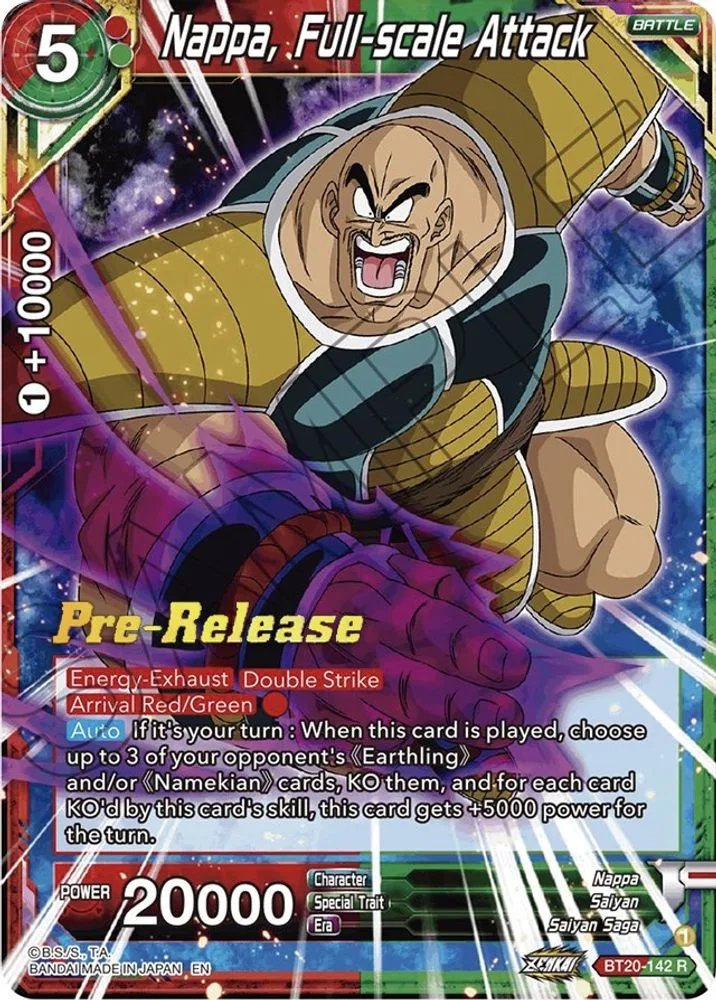 Nappa, Full-scale Attack (Pre-Release)