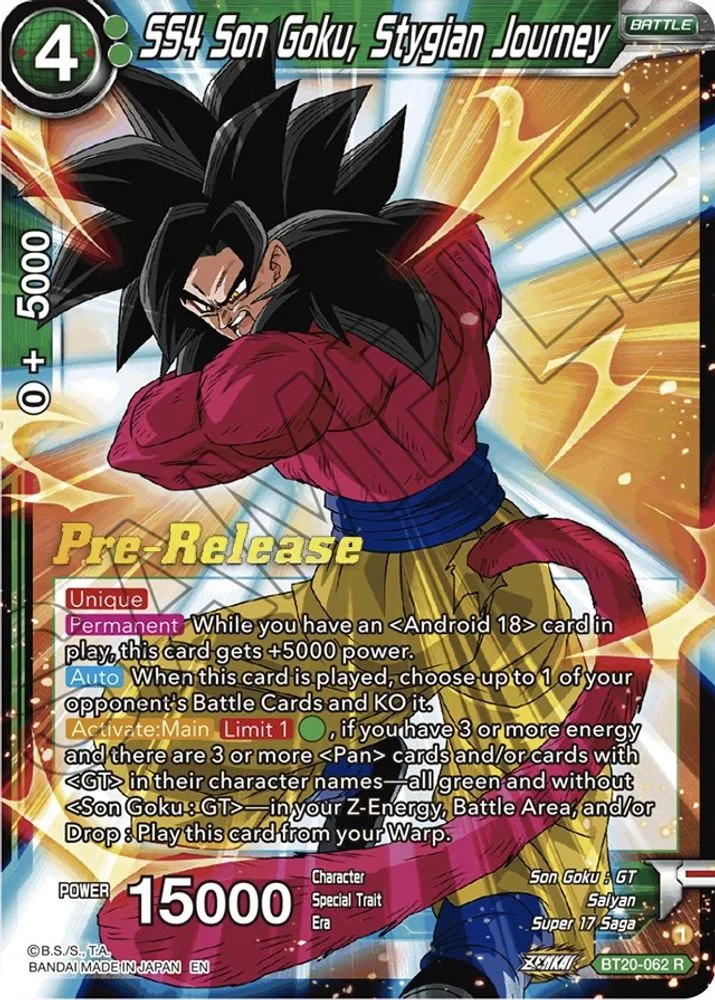 SS4 Son Goku, Stygian Journey (Pre-Release)
