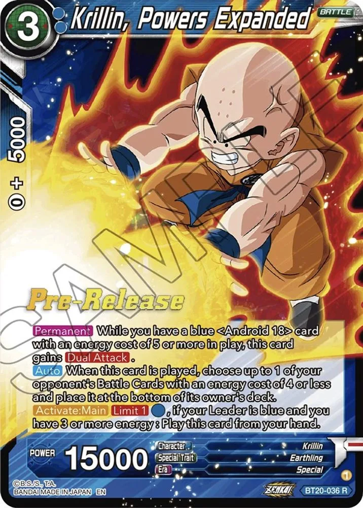 Krillin, Powers Expanded (Pre-Release)
