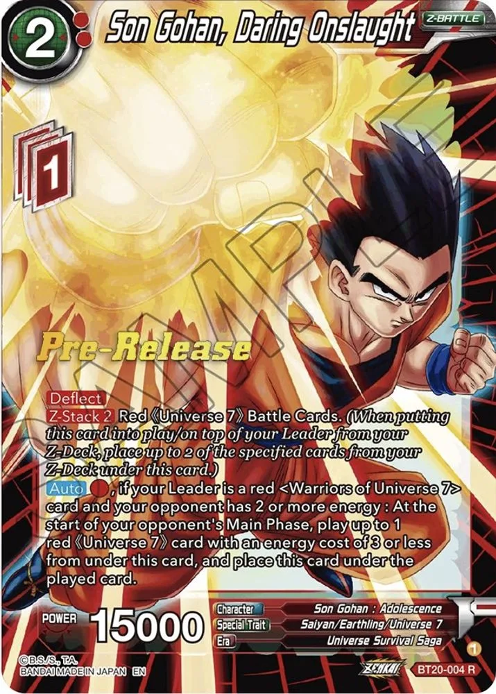 Son Gohan, Daring Onslaught (Pre-Release)