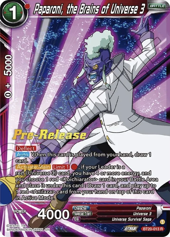 Paparoni, the Brains of Universe 3 (Pre-Release)