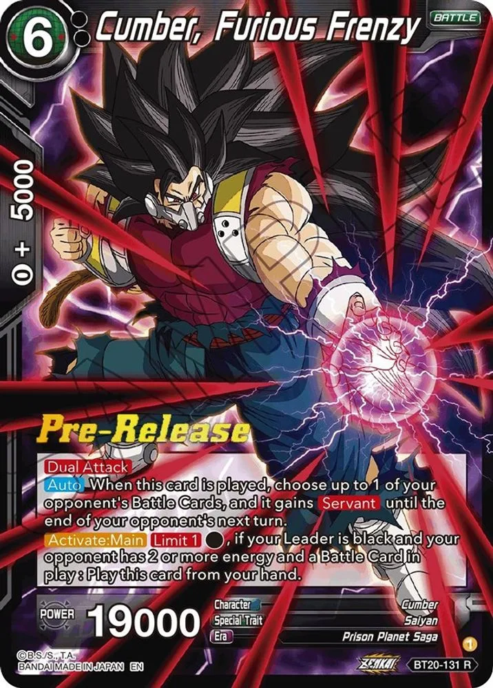 Cumber, Furious Frenzy (Pre-Release)