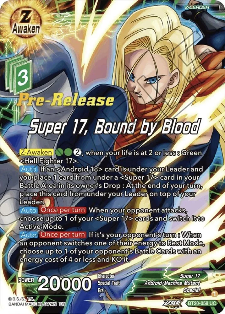 Super 17, Bound by Blood (Pre-Release)