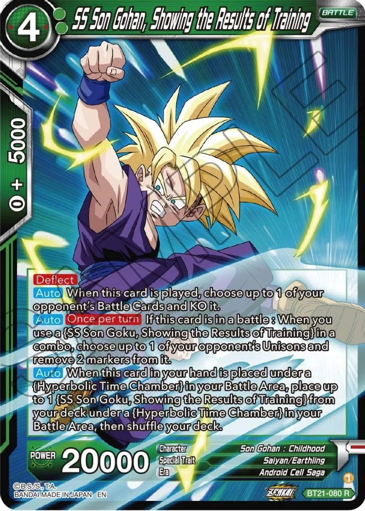 SS Son Gohan, Showing the Results of Training