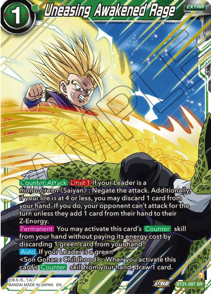 Uneasing Awakened Rage (Alt-Art Card)