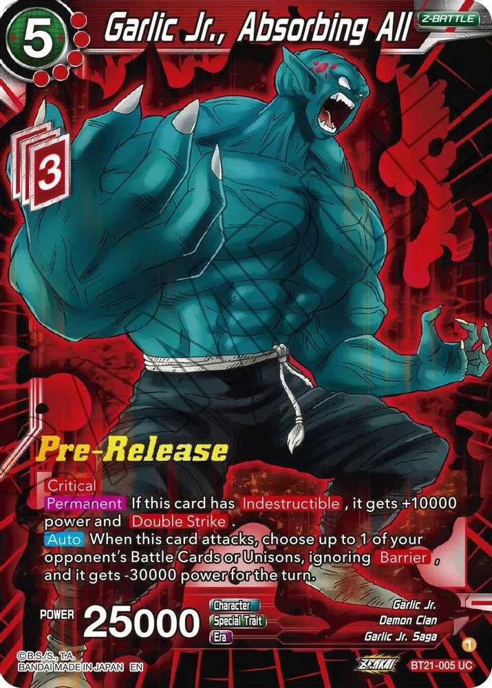 Garlic Jr., Absorbing All (Pre-Release)