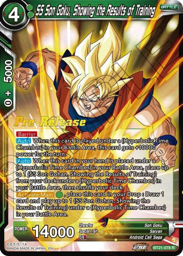 SS Son Goku, Showing the Results of Training (Pre-Release)