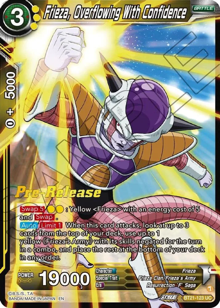 Frieza, Overflowing With Confidence (Pre-Release)