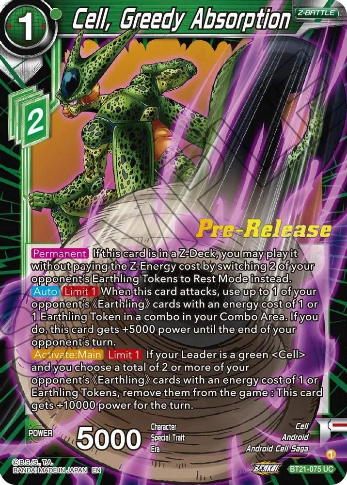 Cell, Greedy Absorption (Pre-Release)