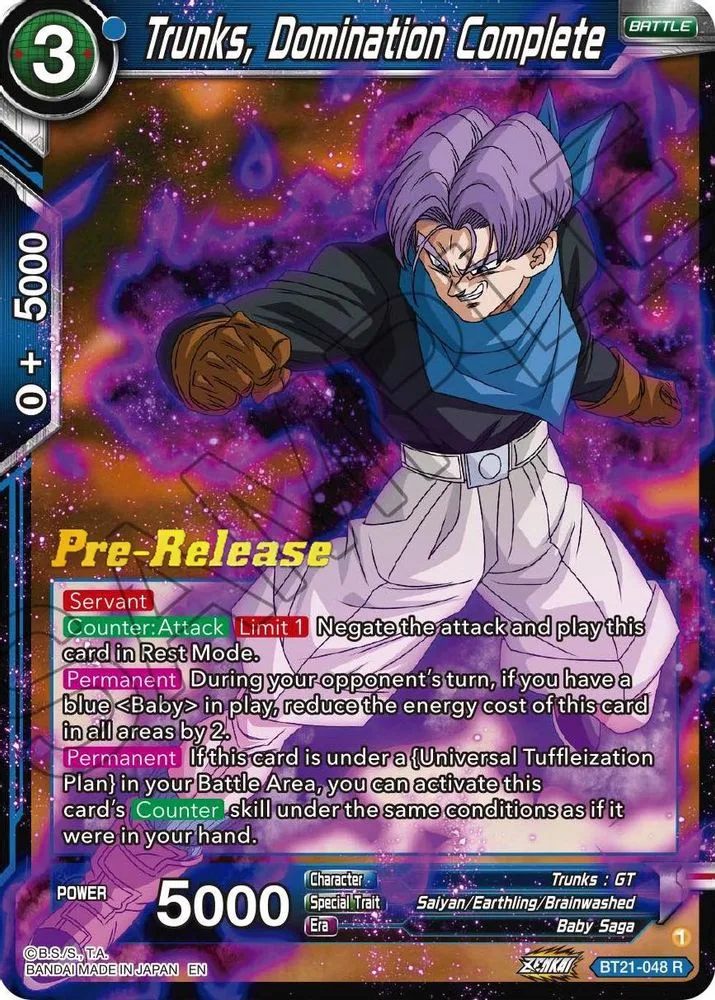 Trunks, Domination Complete (Pre-Release)