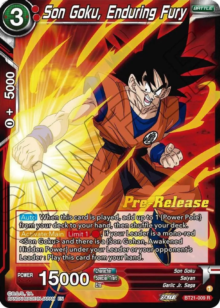 Son Goku, Enduring Fury (Pre-Release)