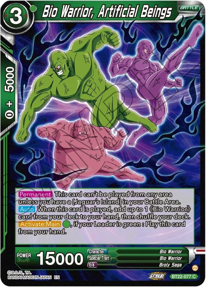 Bio Warrior, Artificial Beings