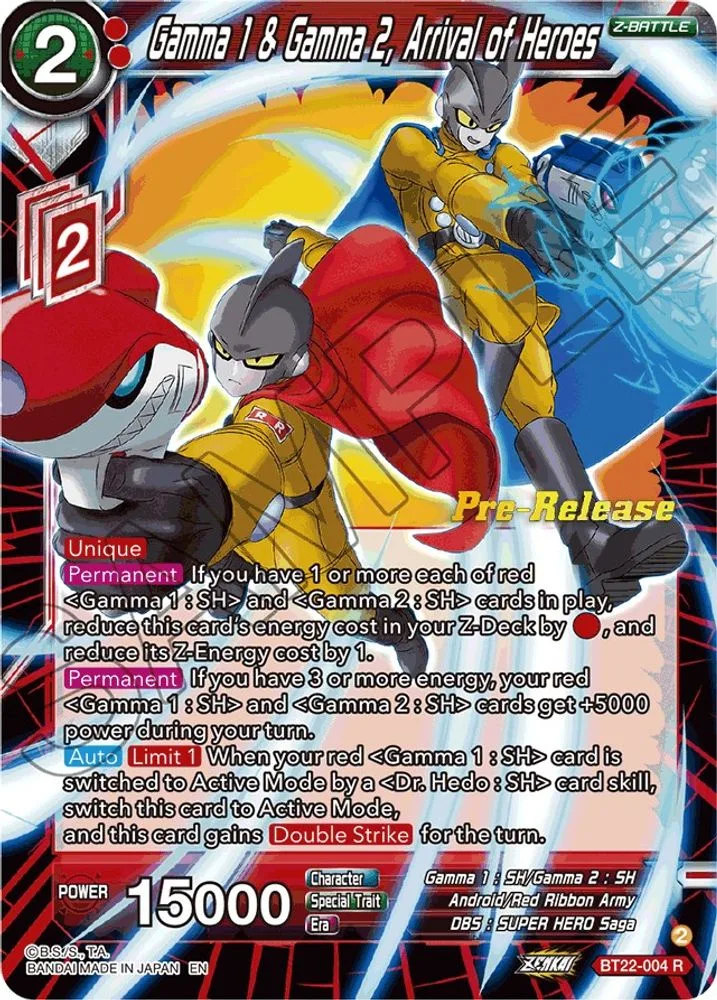 Gamma 1 & Gamma 2, Arrival of Heroes (Pre-Release)