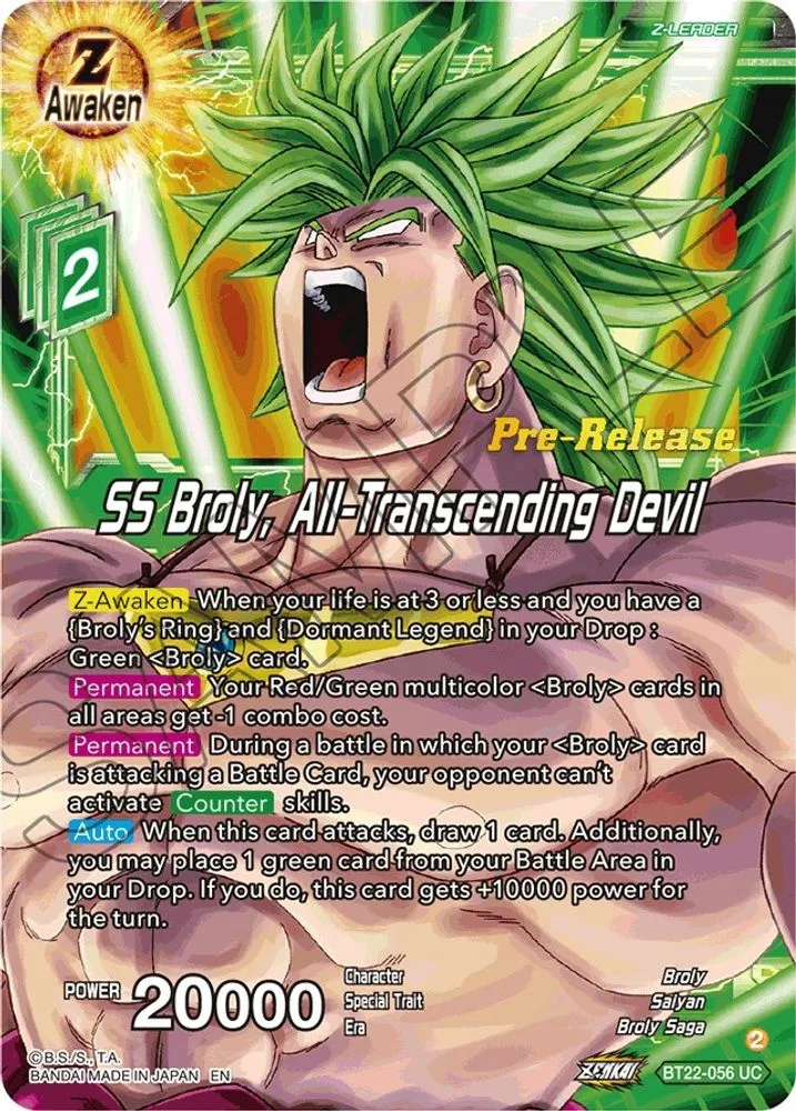 SS Broly, All-Transcending Devil (Pre-Release)