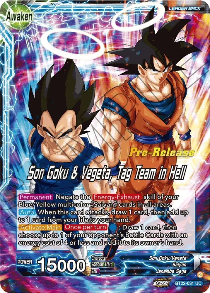 Son Goku // Son Goku & Vegeta, Tag Team in Hell (Pre-Release)