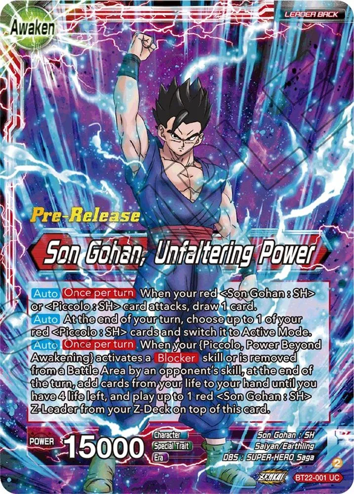 Son Gohan // Son Gohan, Unfaltering Power (Pre-Release)