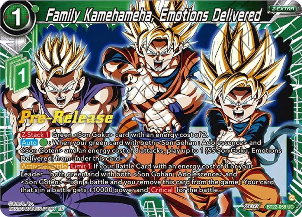 Family Kamehameha, Emotions Delivered (Pre-Release)