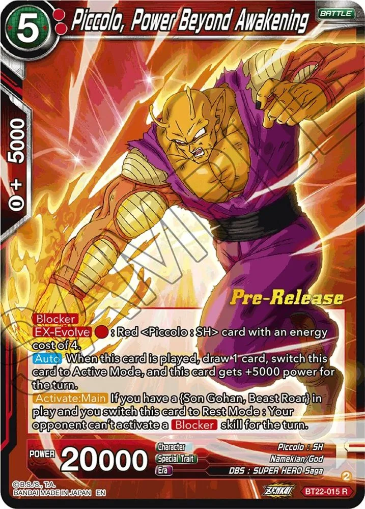 Piccolo, Power Beyond Awakening (Pre-Release)