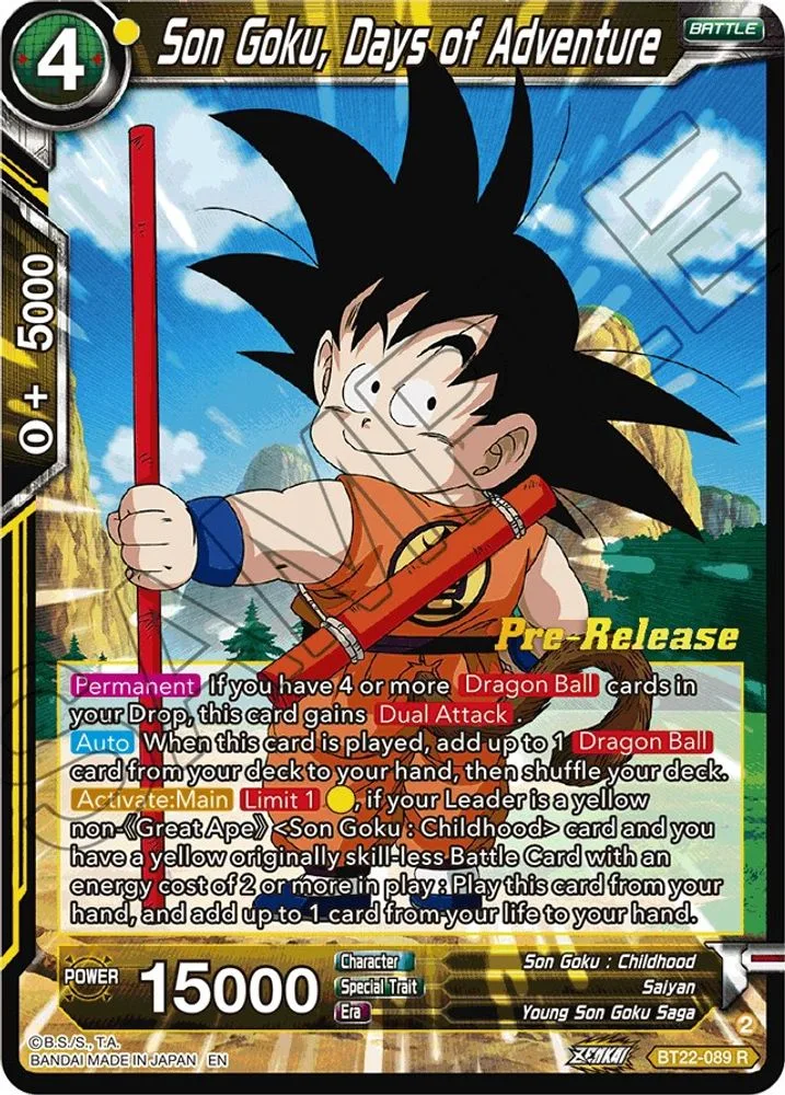 Son Goku, Days of Adventure (Pre-Release)