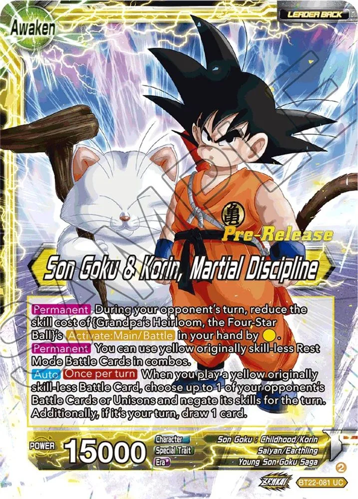 Son Goku // Son Goku & Korin, Martial Discipline (Pre-Release)