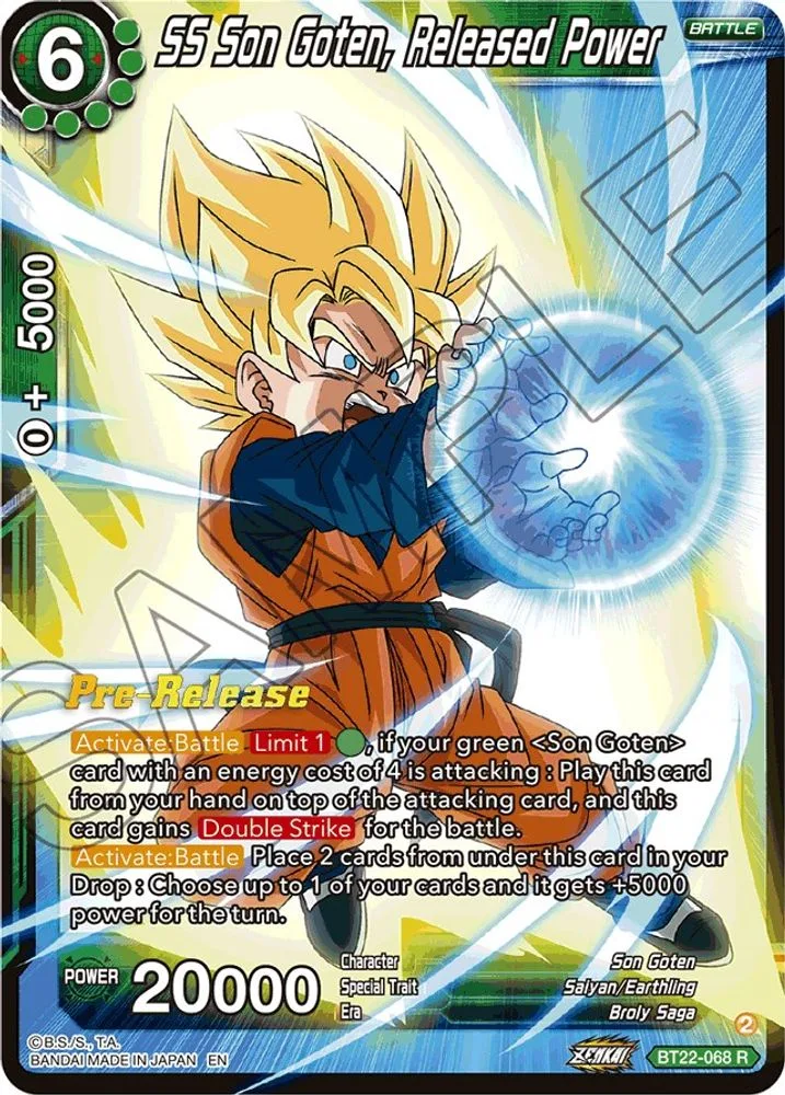 SS Son Goten, Released Power (Pre-Release)