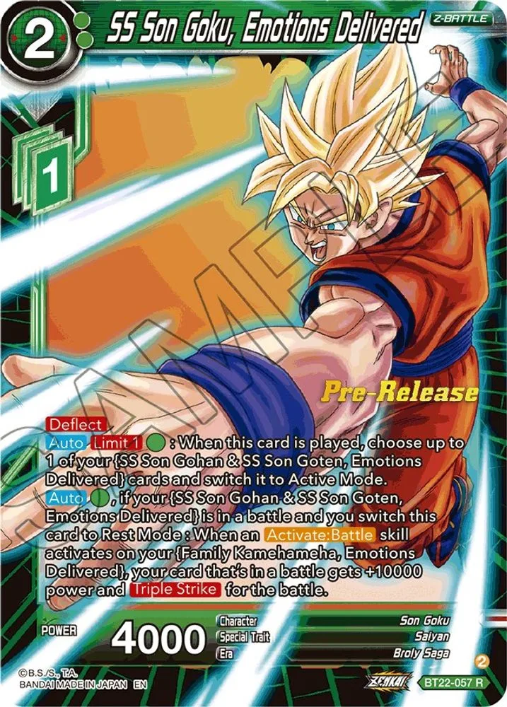 SS Son Goku, Emotions Delivered (Pre-Release)