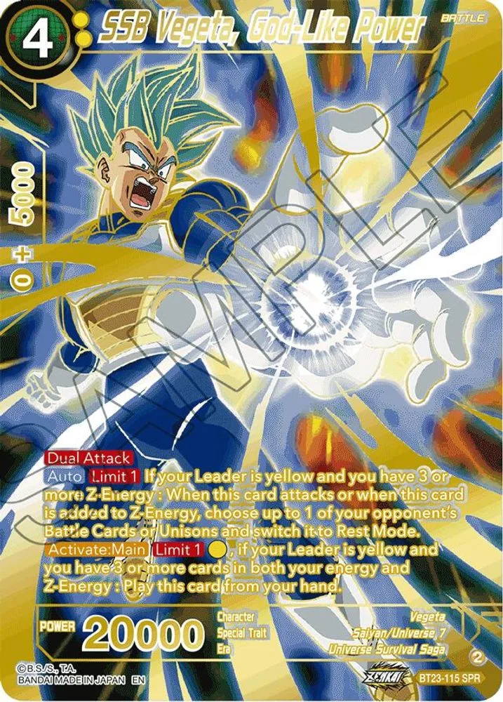 SSB Vegeta, God-Like Power (SPR)