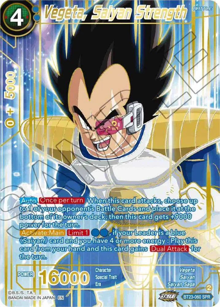 Vegeta, Saiyan Strength (SPR)