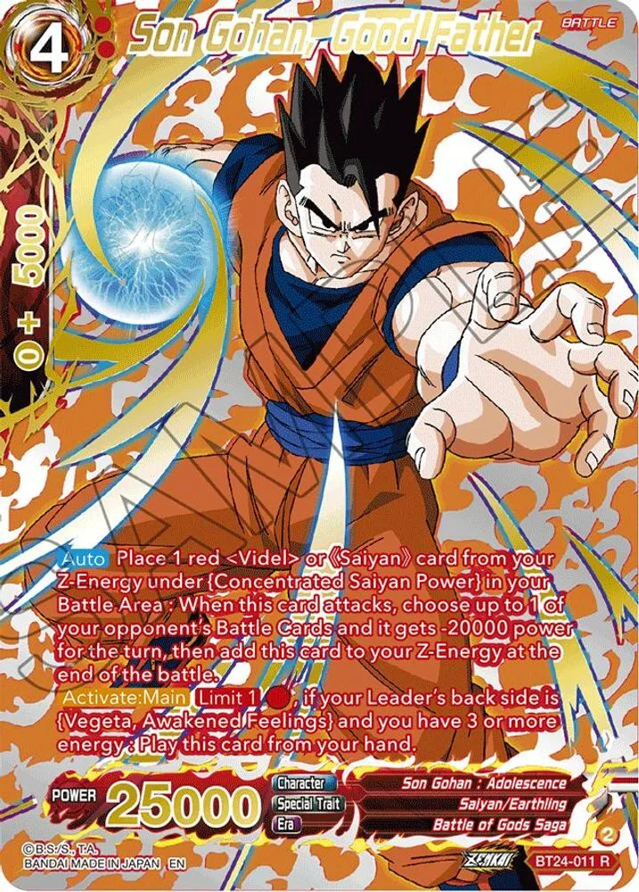 Son Gohan, Good Father (Collector Booster Gold)