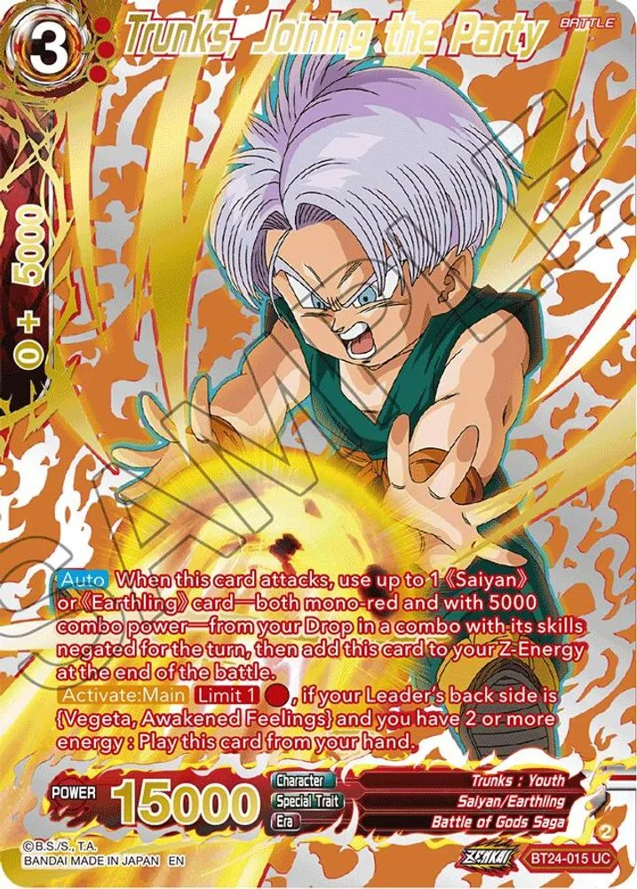 Trunks, Joining the Party (Collector Booster Gold)