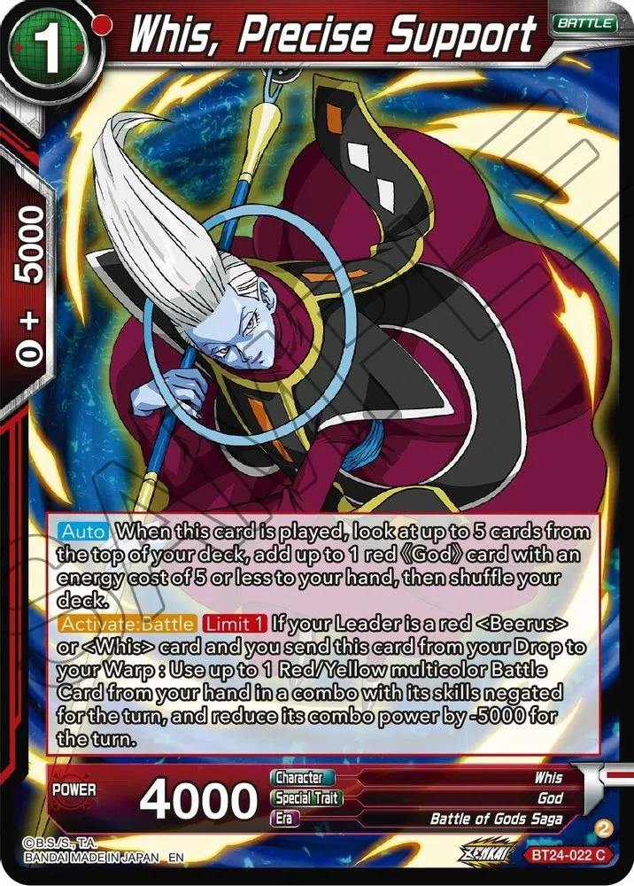 Whis, Precise Support