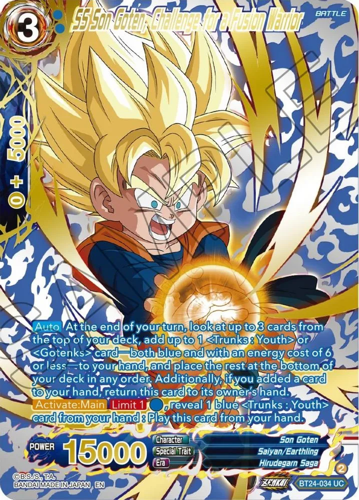 SS Son Goten, Challenge for a Fusion Warrior (Collector Booster Gold)